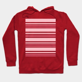 Pink horizontal stripes Hoodie